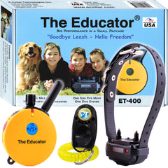 Educator ET-400 remote transmitter with intuitive controls for fast training sessions.