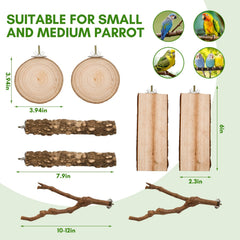 EELLAO round platform perch gives a comfortable resting spot for birds.