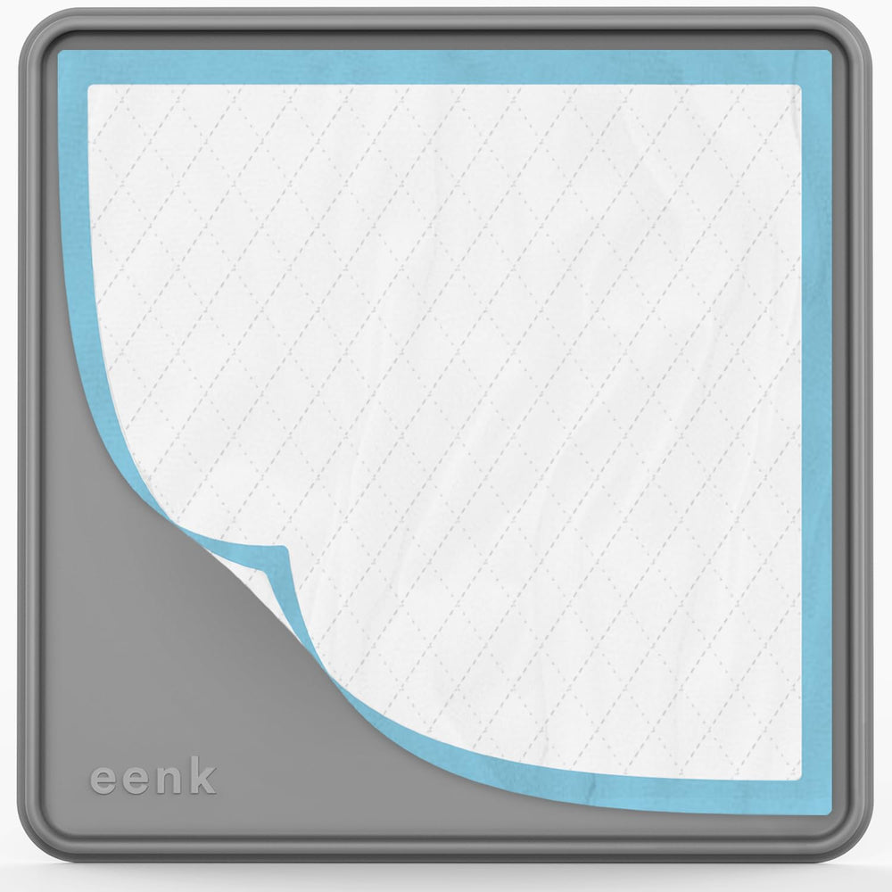 Eenk pee pad tray holder small gray with raised lip for spills