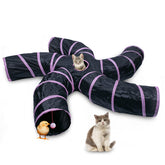 EGETOTA cat tunnel with five-way design invites interactive play for indoor cats.