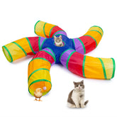 EGETOTA cat tunnel with play ball for indoor cats