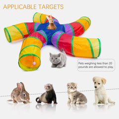 EGETOTA S-shape cat tunnel designed for hide-and-seek