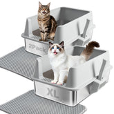 EGMEHOAD 2-pack XL litter box lid model keeps large cats contained and cleaner