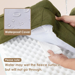 EHEYCIGA egg-crate foam top for even pressure distribution