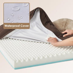 EHEYCIGA bolster dog sofa design provides neck and head cradling.