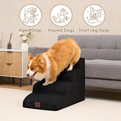 EHEYCIGA curved dog stairs 2-step option fits low furniture.