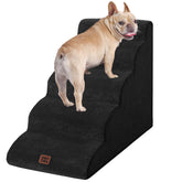 EHEYCIGA curved dog stairs with edge-fit design aids pets climbing onto beds