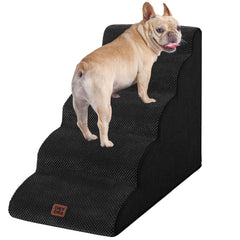 EHEYCIGA curved dog stairs with edge-fit design aids pets climbing onto beds