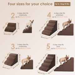EHEYCIGA Curved Dog Stairs with non-slip surface for safe footing.