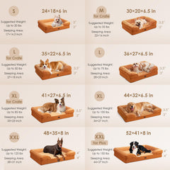 EHEYCIGA dog bed featuring egg crate foam promotes pressure relief during rest.