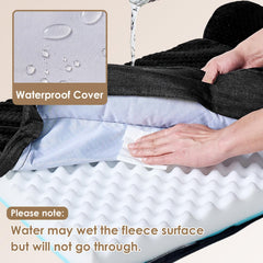 EHEYCIGA waterproof film protects the sleeping surface and base.