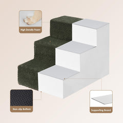 EHEYCIGA dog stairs 3-step edge against bed for easy climbs.