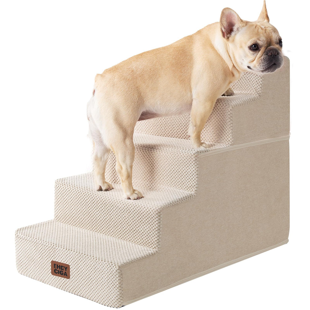 EHEYCIGA dog stairs for high bed provide safe access up to 22.5-inch height.