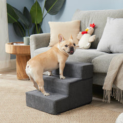 Removable washable cover on EHEYCIGA dog stairs for easy cleaning