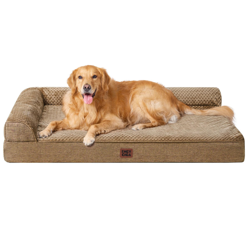 EHEYCIGA orthopedic dog bed with egg crate memory foam for comfortable support.