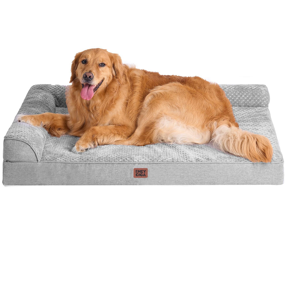 EHEYCIGA extralarge orthopedic dog bed with egg crate memory foam for cushioned comfort.