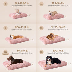 EHEYCIGA Fluffy Dog Crate Bed breathable filling highlighted for softness.