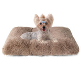 EHEYCIGA Fluffy Dog Crate Bed close-up fabric for ultra-soft comfort during nap time.