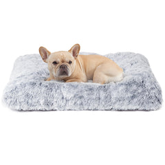 EHEYCIGA fluffy dog crate bed with plush surface for cozy naps