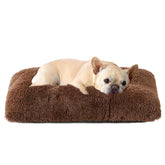 EHEYCIGA fluffy dog crate pad with plush surface for cozy rest.