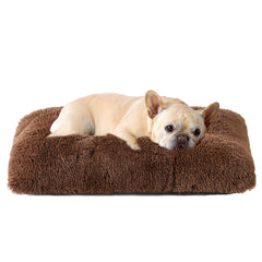 EHEYCIGA fluffy dog crate pad with plush surface for cozy rest.