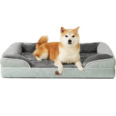 EHEYCIGA orthopedic bed with memory foam top view, supporting joints and comfort