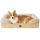 EHEYCIGA orthopedic dog bed front view shows memory foam support for aging joints.