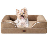 EHEYCIGA orthopedic bed memory foam close-up shows contour support for small dogs