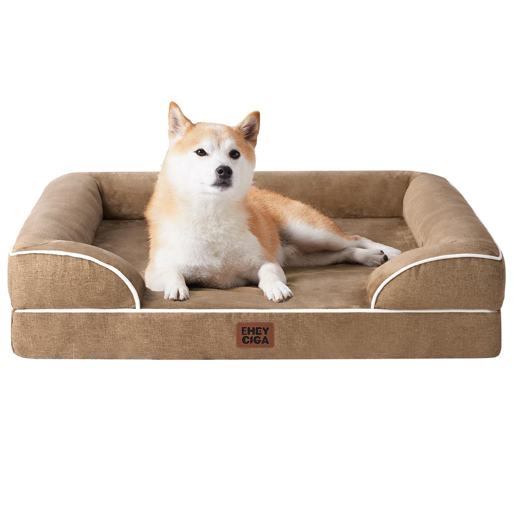 EHEYCIGA orthopedic dog bed memory foam for large dogs with gentle support.