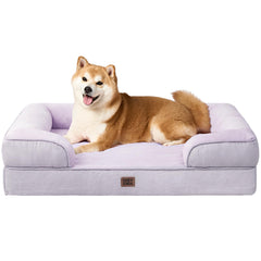 EHEYCIGA orthopedic dog bed with memory-foam-egg-crate for joint comfort.