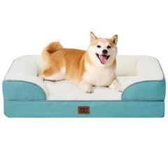 EHEYCIGA orthopedic dog bed top view with memory foam for joint relief.