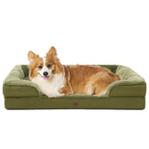 EHEYCIGA orthopedic dog bed memory foam surface provides even support.