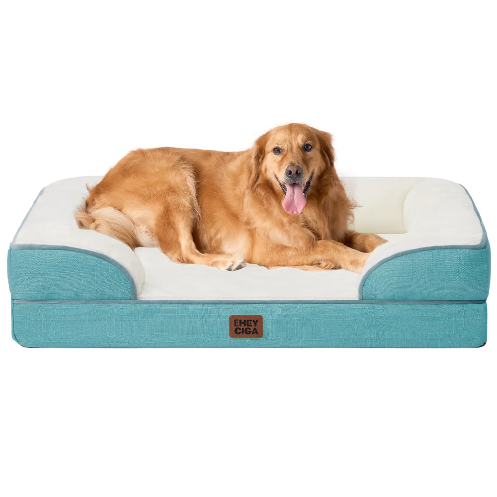 EHEYCIGA orthopedic bed with memory foam supports large dogs.