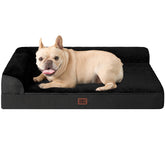 EHEYCIGA orthopedic dog bed overview with L-shaped design for neck support