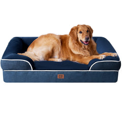 EHEYCIGA orthopedic dog bed XL front view with memory foam for joint support.