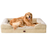 EHEYCIGA XL orthopedic dog bed left view with bolster support for comfort