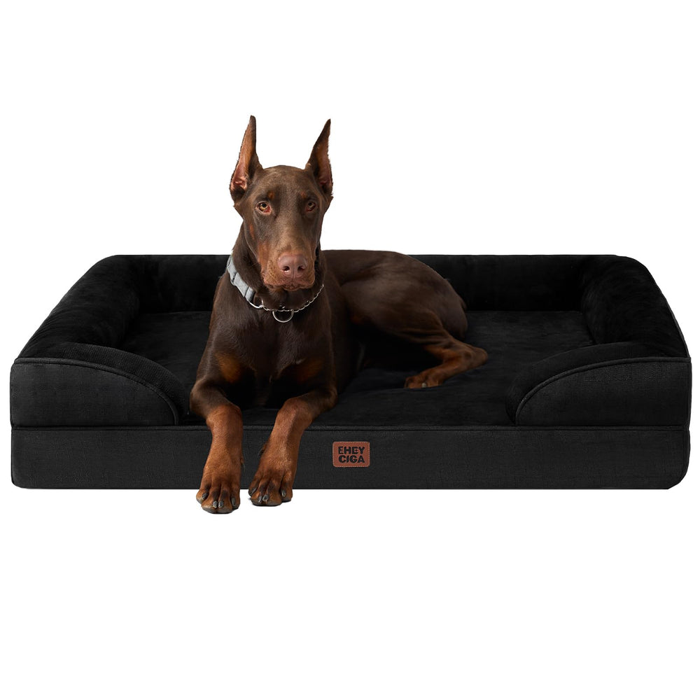 EHEYCIGA orthopedic dog bed XXL top view offers spacious lounging.
