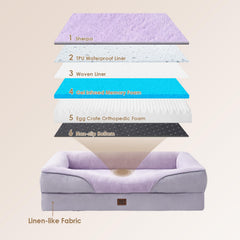 EHEYCIGA orthopedic XL dog bed foam close-up highlight memory foam layer