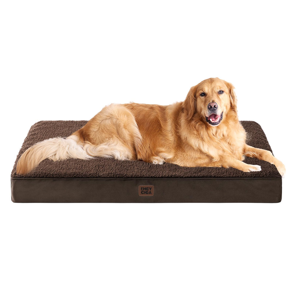 EHEYCIGA orthopedic XL dog bed top view showing ample space for large dogs
