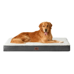 EHEYCIGA orthopedic XXL dog bed top view shows ample space for jumbo dogs.
