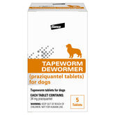 Elanco Tapeworm Dewormer tablets in bottle, easy dosing for dogs.