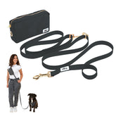 Elby hands free dog leash in cross-body mode for secure, comfortable daily walks.