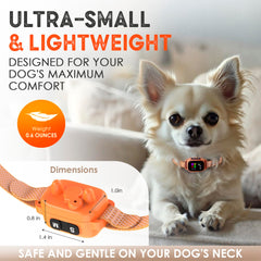 ELECANE Tiny Bark Collar feather-light design reduces burden during long wear sessions.