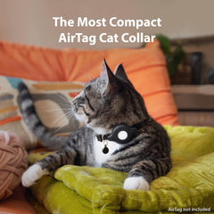Elevation Lab TagVault AirTag Cat Collar Breakaway: reflective nylon for evening visibility.