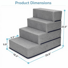 Elevon dog stairs first-step dimensions for stable and easy climbs