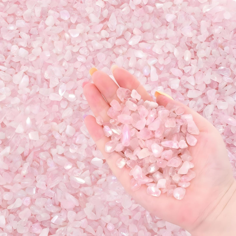 ELFULLY rose pink crystal 5lb bulk for decor and crafts.