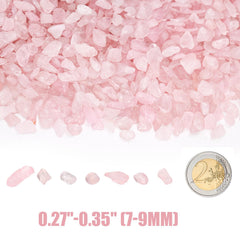 ELFULLY rose pink quartz chips 7-9mm for DIY jewelry and vase fillers.