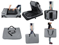 EliteField 3-Door folding soft dog crate carrying bag shown for easy travel and storage.