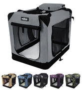 EliteField 3-Door folding soft dog crate top door offers quick access and ample ventilation.