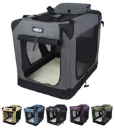 EliteField 3-door soft crate with carrying bag for effortless travel and setup.